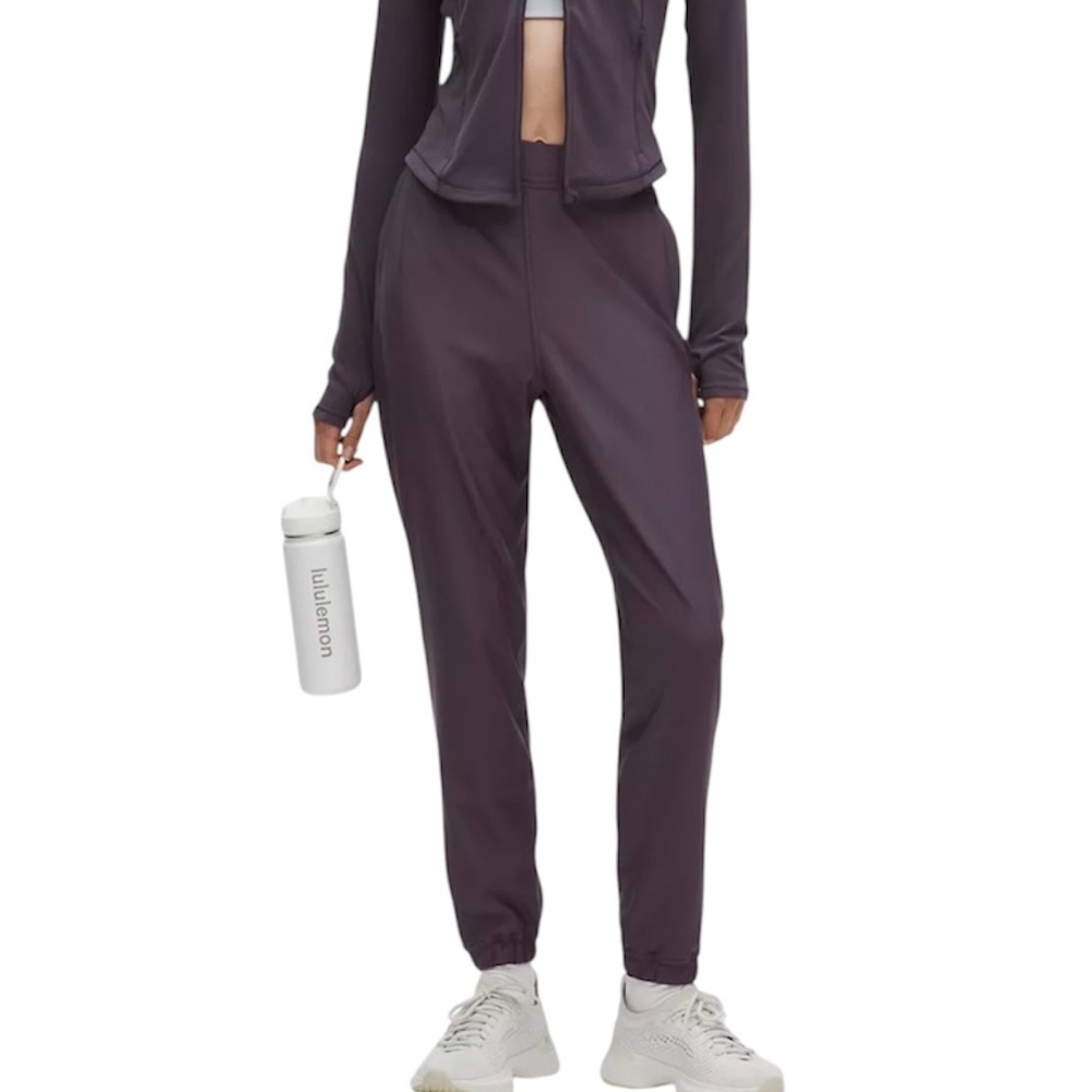 Lululemon Women’s Adapted State High-Rise Fleece Jogger Full Length Purple Sz 12